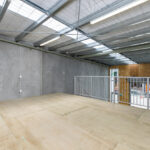 Mezzanine floor inside new commercial building, Richmond. The Cube on Queen.