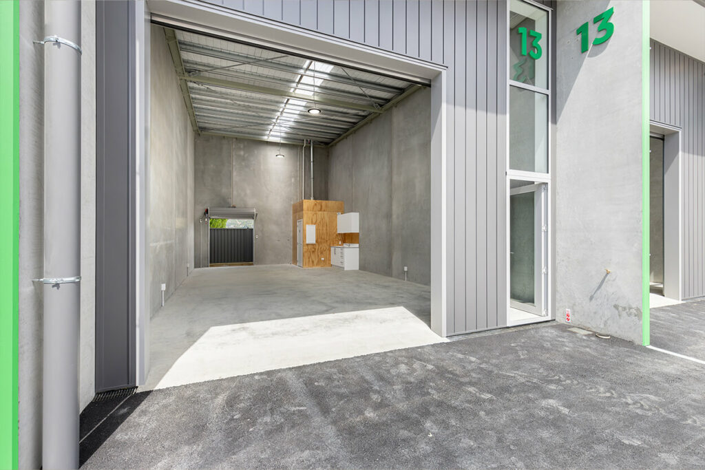 Brand new commercial building, Richmond. Open floor plan, concrete walls. The Cube on Queen.